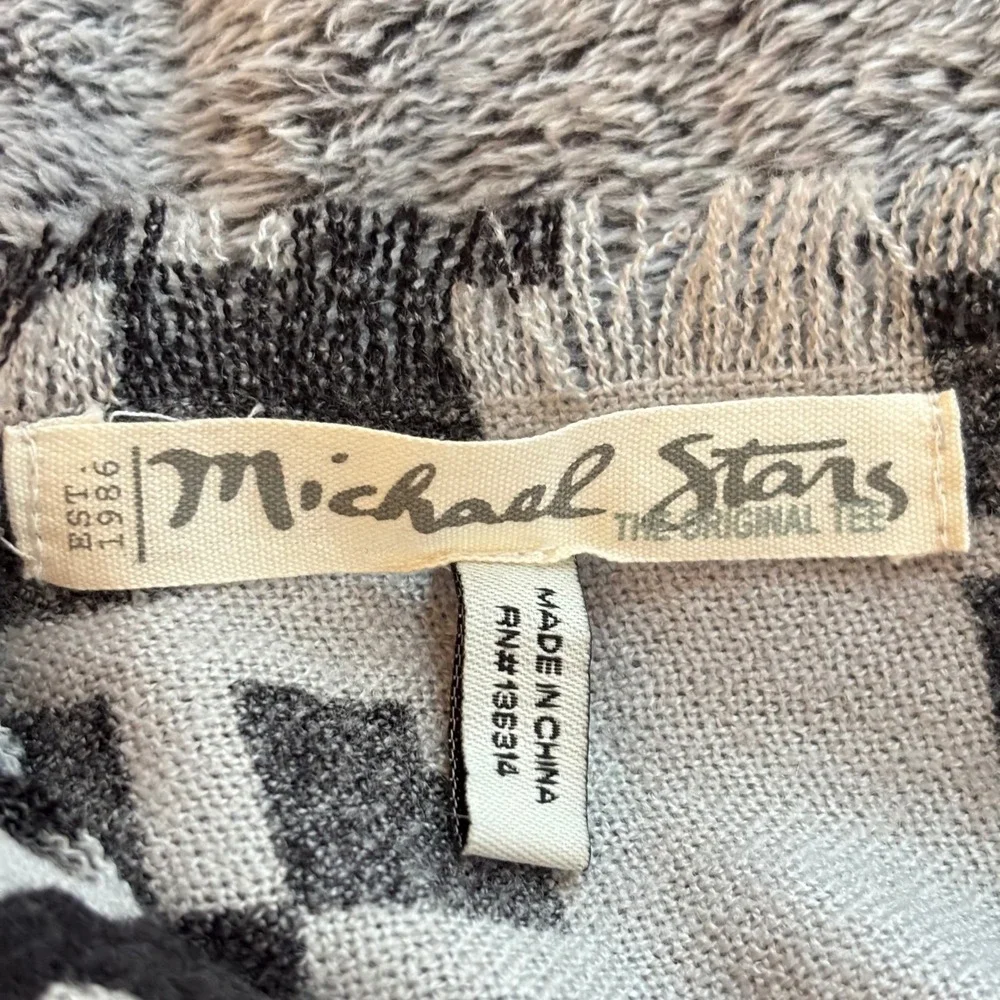 Michael Stars Geometric Tribal‎ Fringe Oversized Scarf Wrap Festival Boho 20077